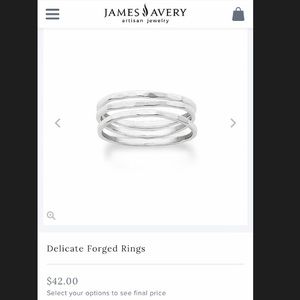 Silver stackable James Avery rings